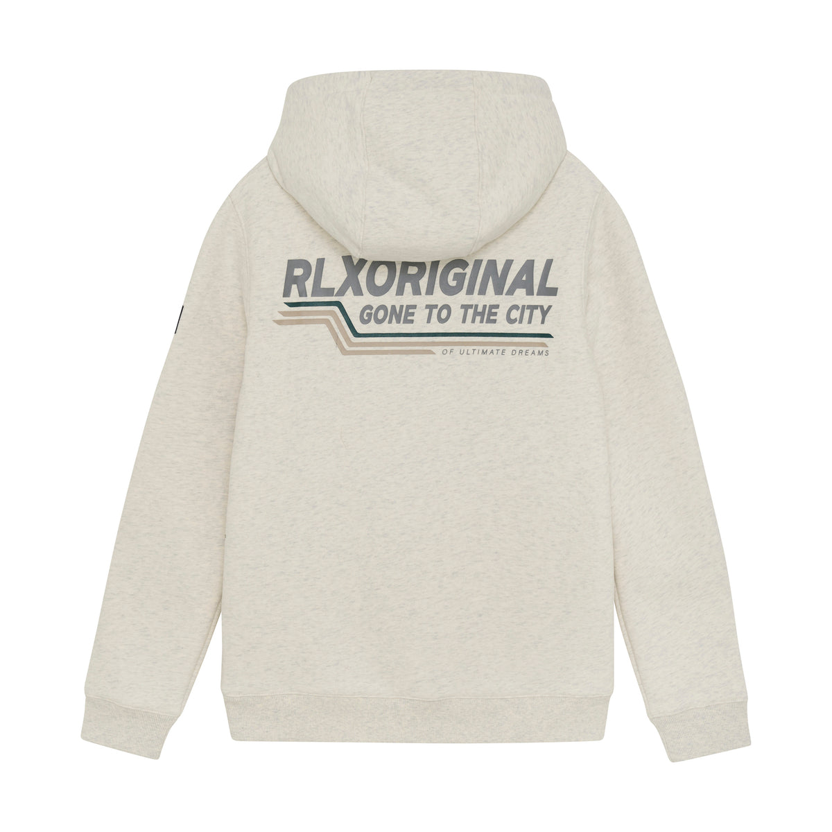 Hoodie RLXoriginal Backprint | Fresh Grey Melange