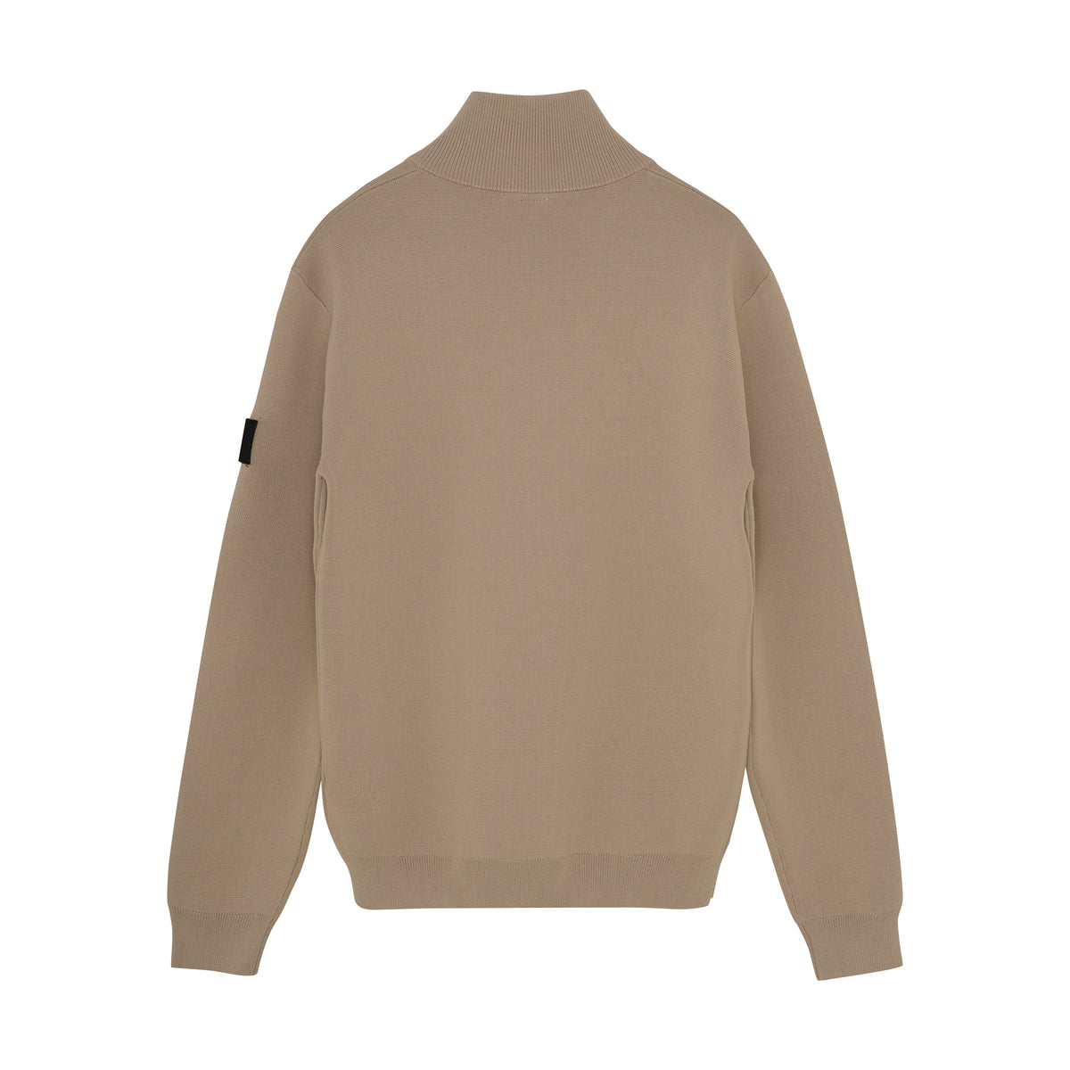 Knitwear Zip Collar | Weathered Teak
