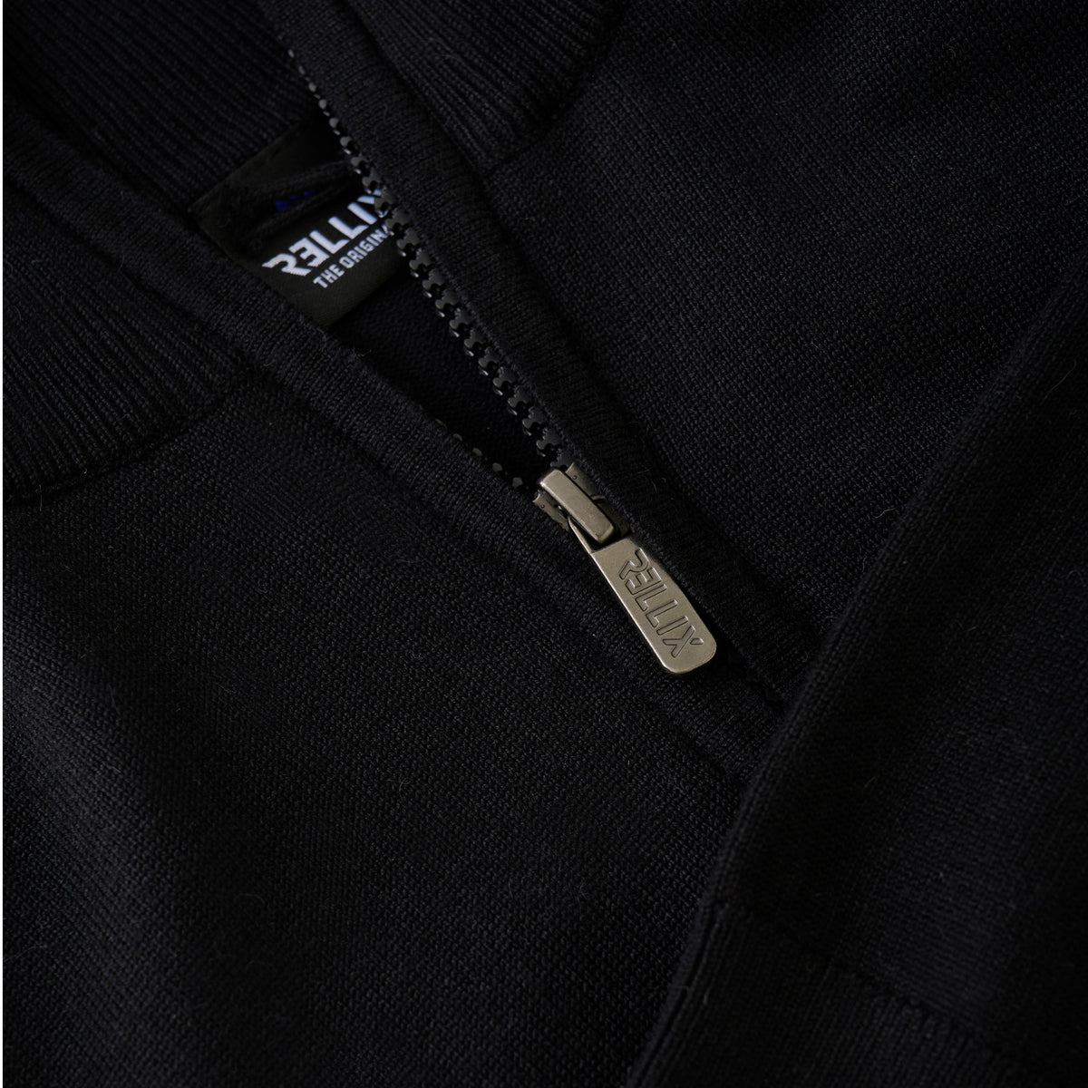 Knitwear Zip Fine Knit | Black