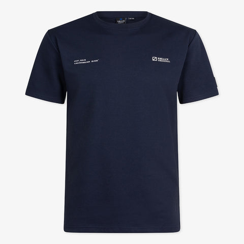 Oversized T-Shirt Fancy Wafel | Navy