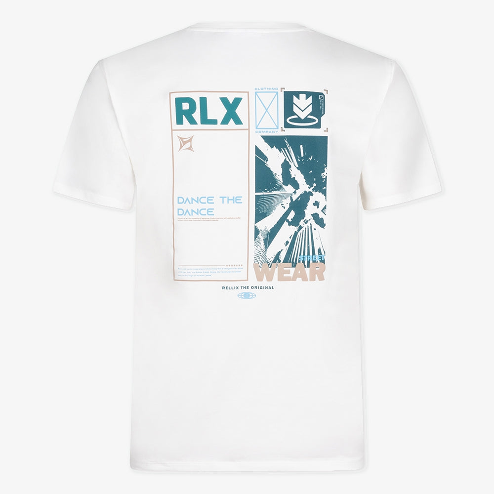 T-Shirt Rellix Streetwear Backprint | Off White